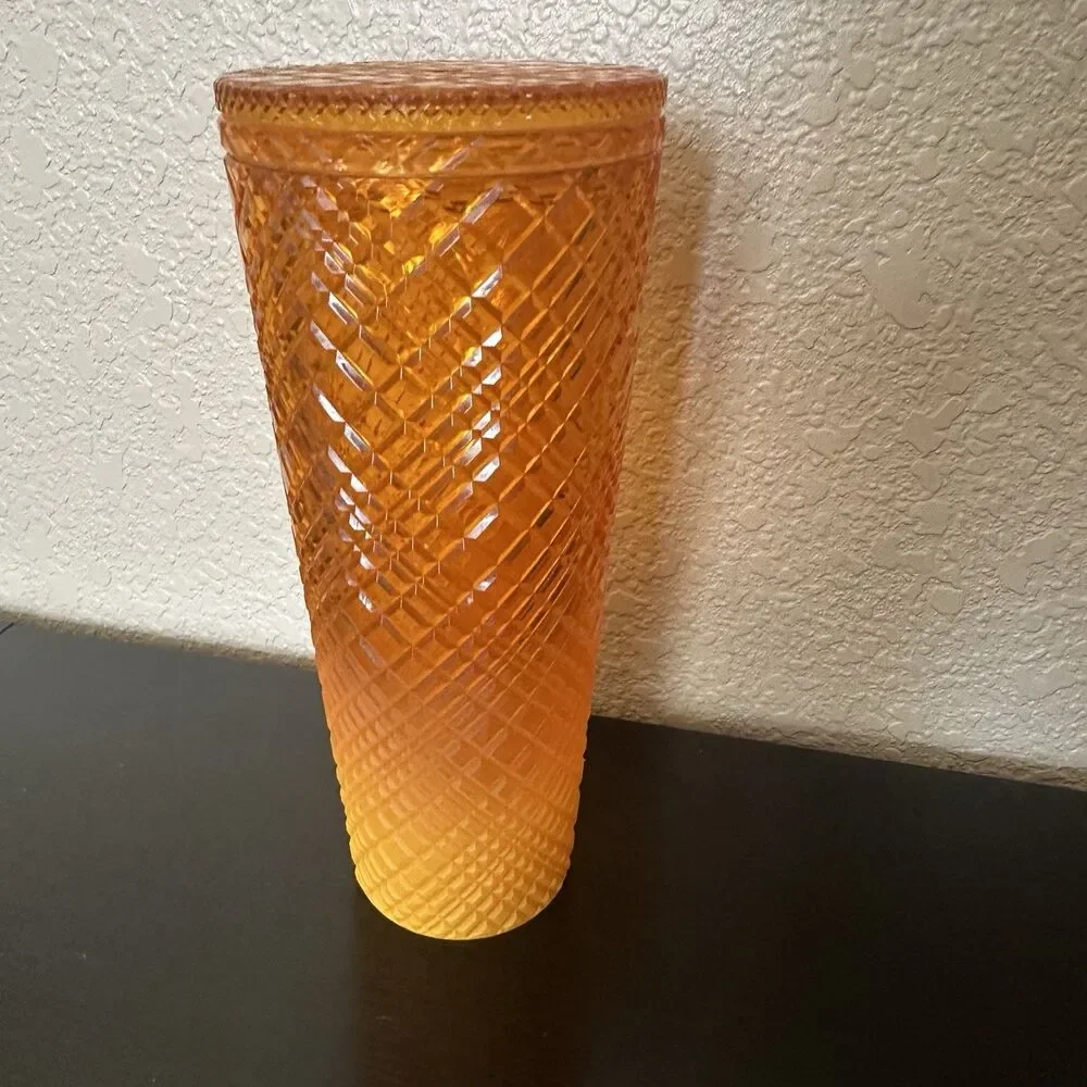 Starbucks Cold‎ Cup Venti 24oz Orange Mango Gradient Jewel Tumbler Summer 2022